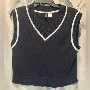 Divided Black and White Sweater Vest